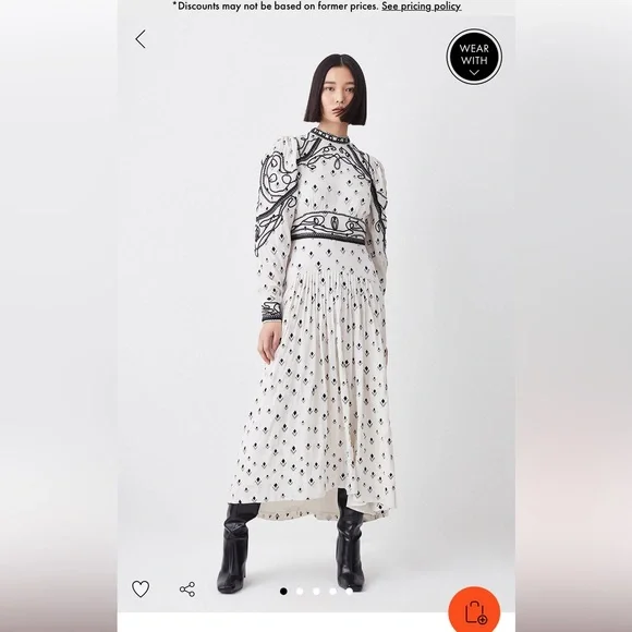 Dresses | Karen Millen Embroidered Woven Dress